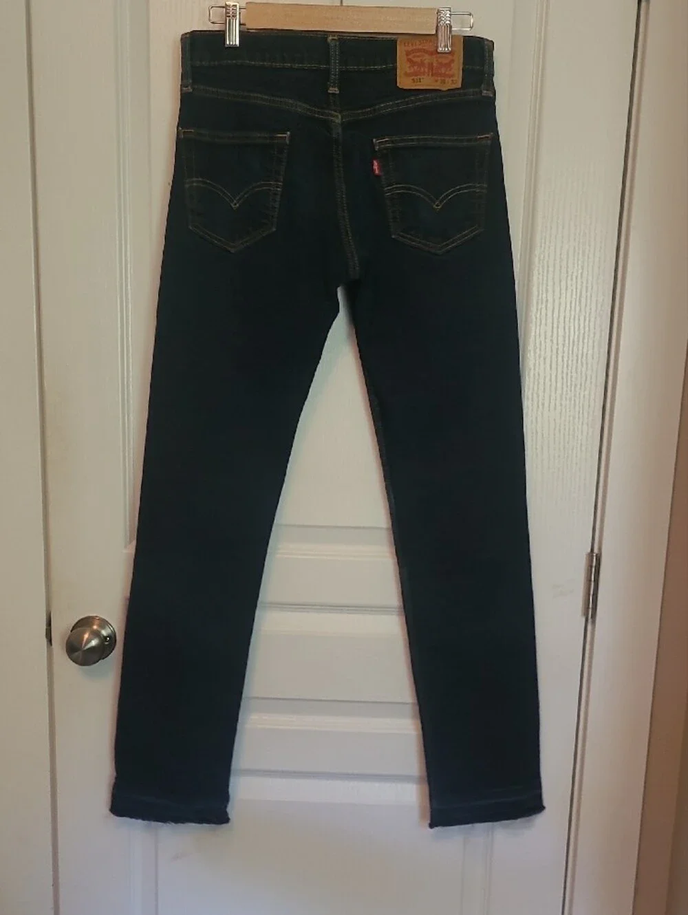 Levi's 511 Dark Blue Slim Jeans with Raw Hem 30x32